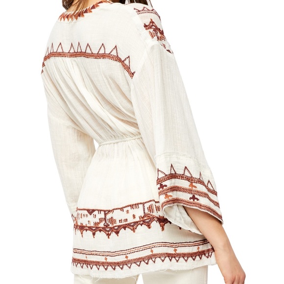 NWT Free People Boho Saffron Embroidered Festival Tunic. Size S - Picture 5 of 8
